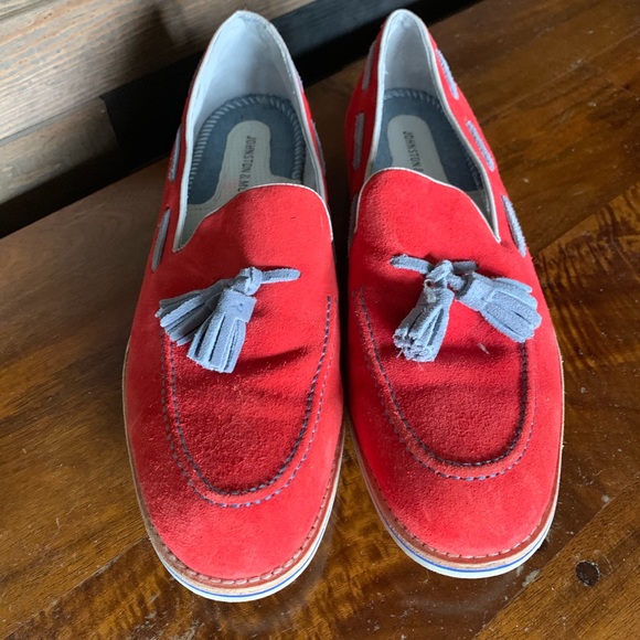 Johnston & Murphy Red Suede Loafer - Picture 2 of 7